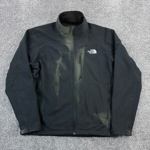 The North Face Jacket Men's Large Black Faded Apex Full Zip Softshell Windwall